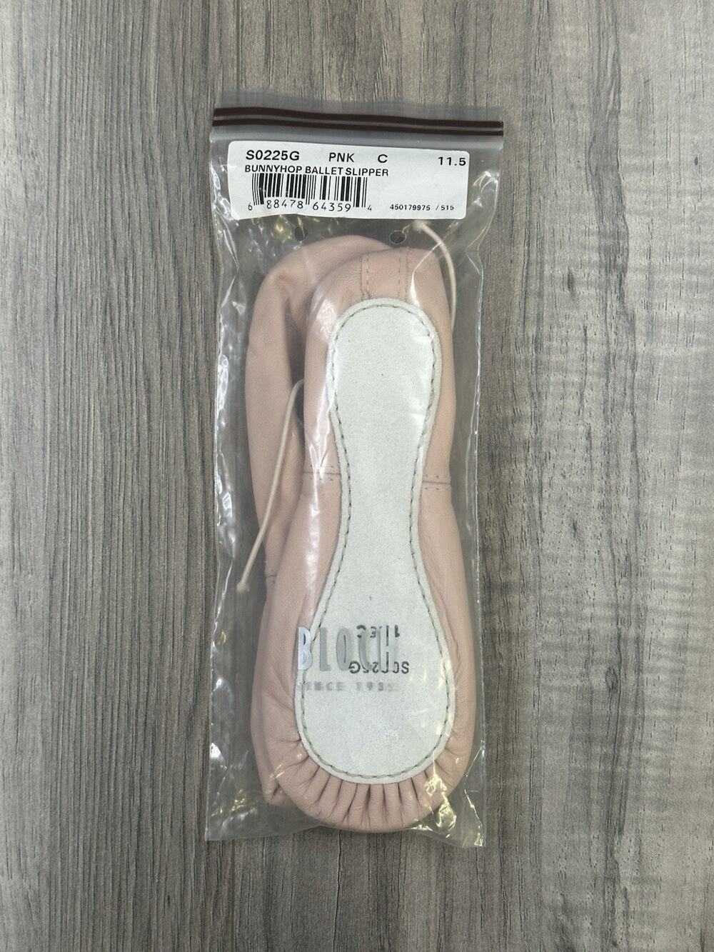Bloch Bunnyhop S0225G Ballet Shoes Pink Leather Girls Size 11.5 Child NEW